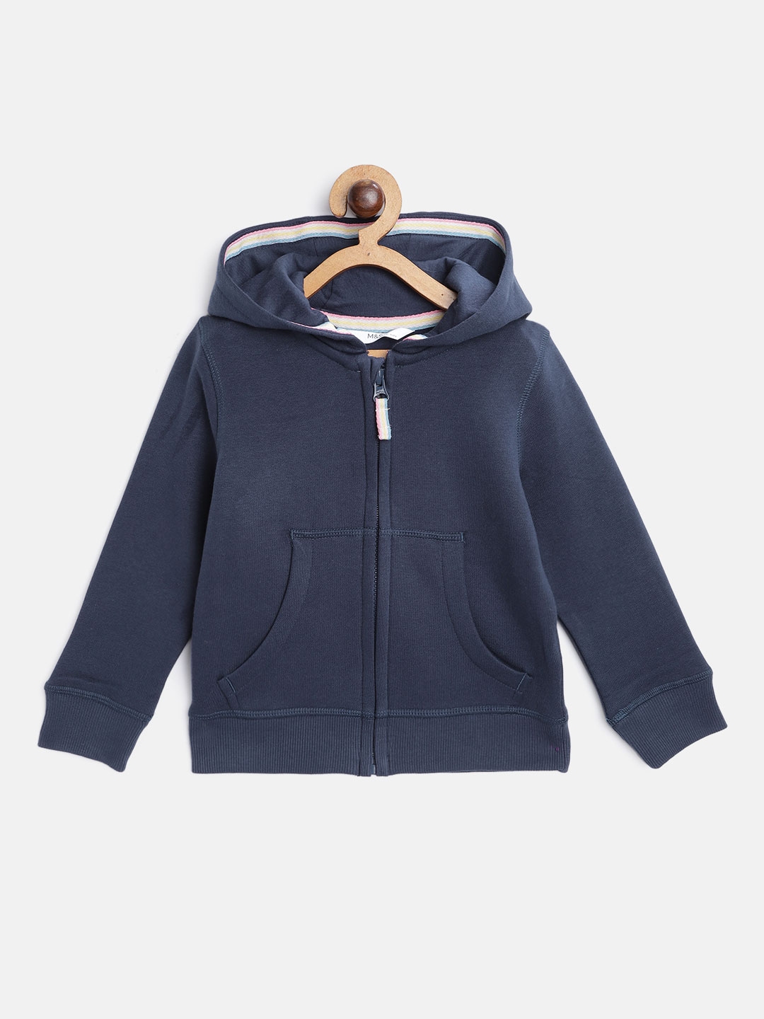 Buy Marks & Spencer Girls Navy Blue Hooded Sweatshirt - Sweatshirts for Girls 15813184 | Myntra