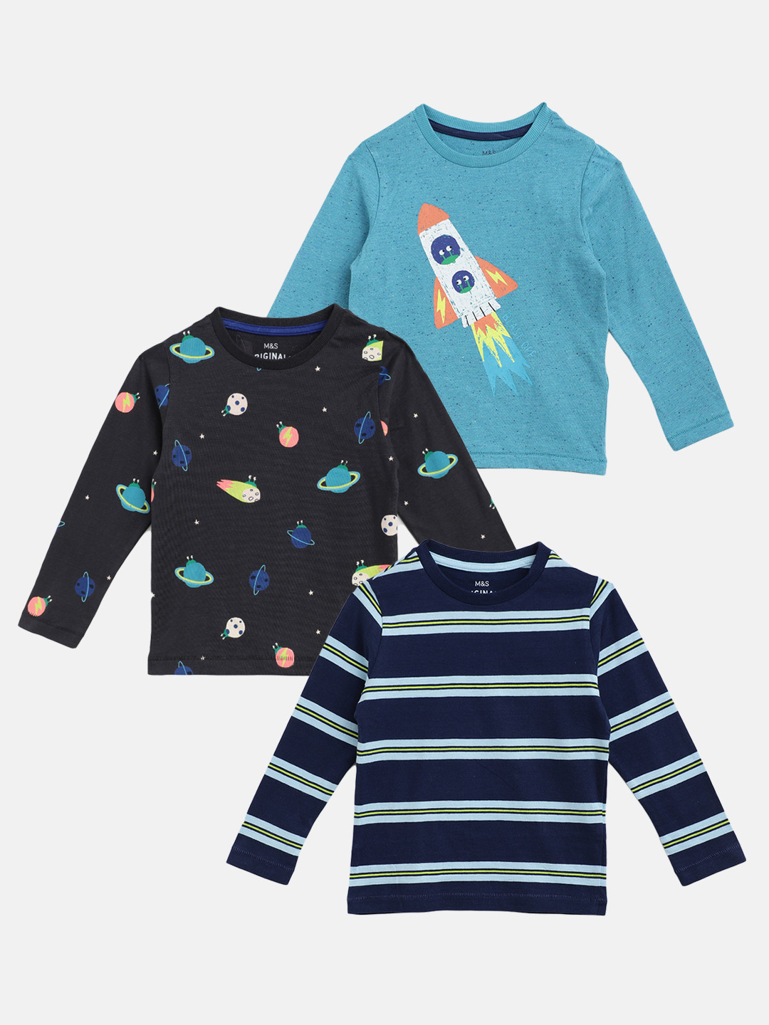 Buy Marks & Spencer Boys Pack Of 3 Printed T Shirts Tshirts for Boys