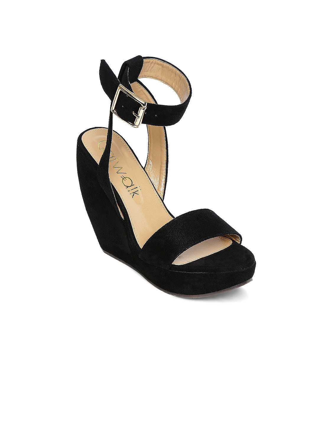 Buy Catwalk Women Black Solid Wedges Heels for Women 1581421 Myntra