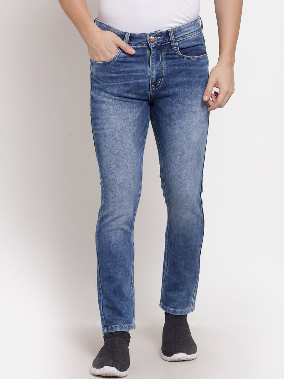 Men Blue Heavy Fade Jeans