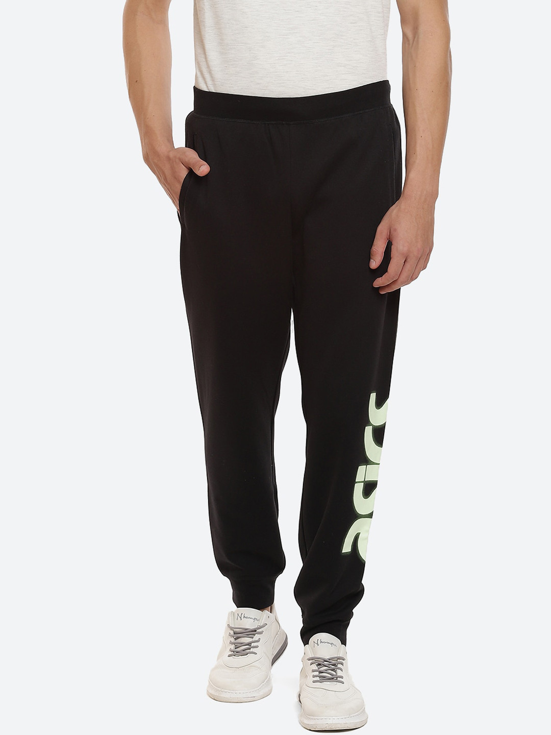 Buy ASICS Men Black Printed M Walking Joggers Track Pants for Men