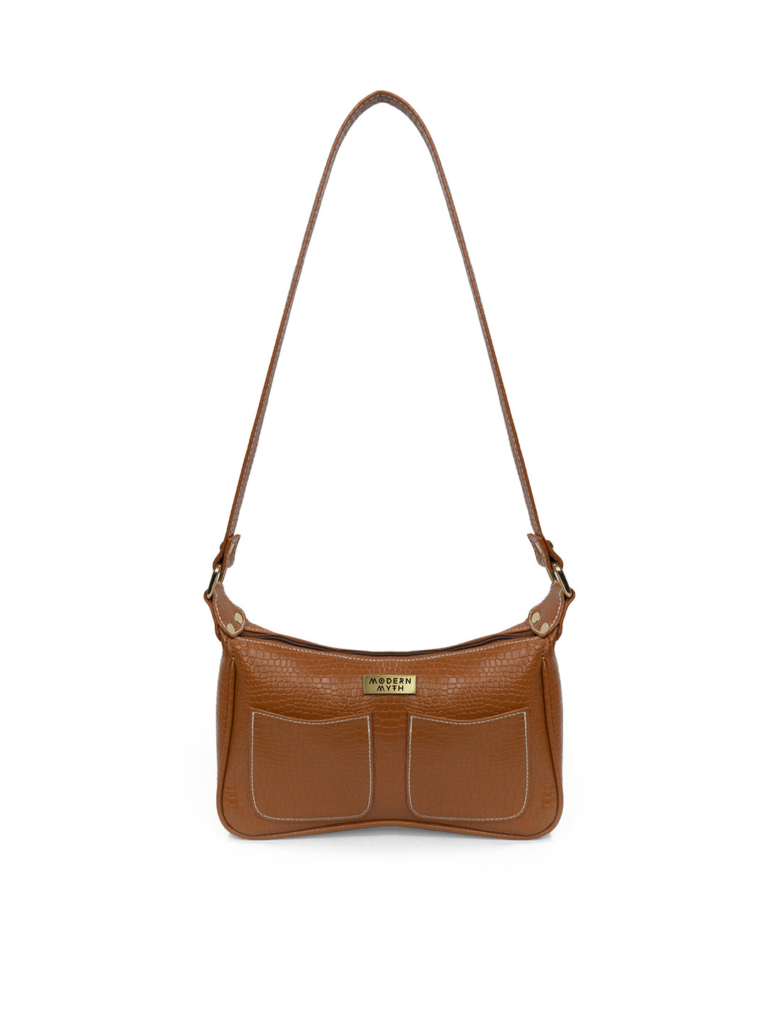Buy MODERN MYTH Tan Retro Sling Bag With Twin Pockets Handbags for