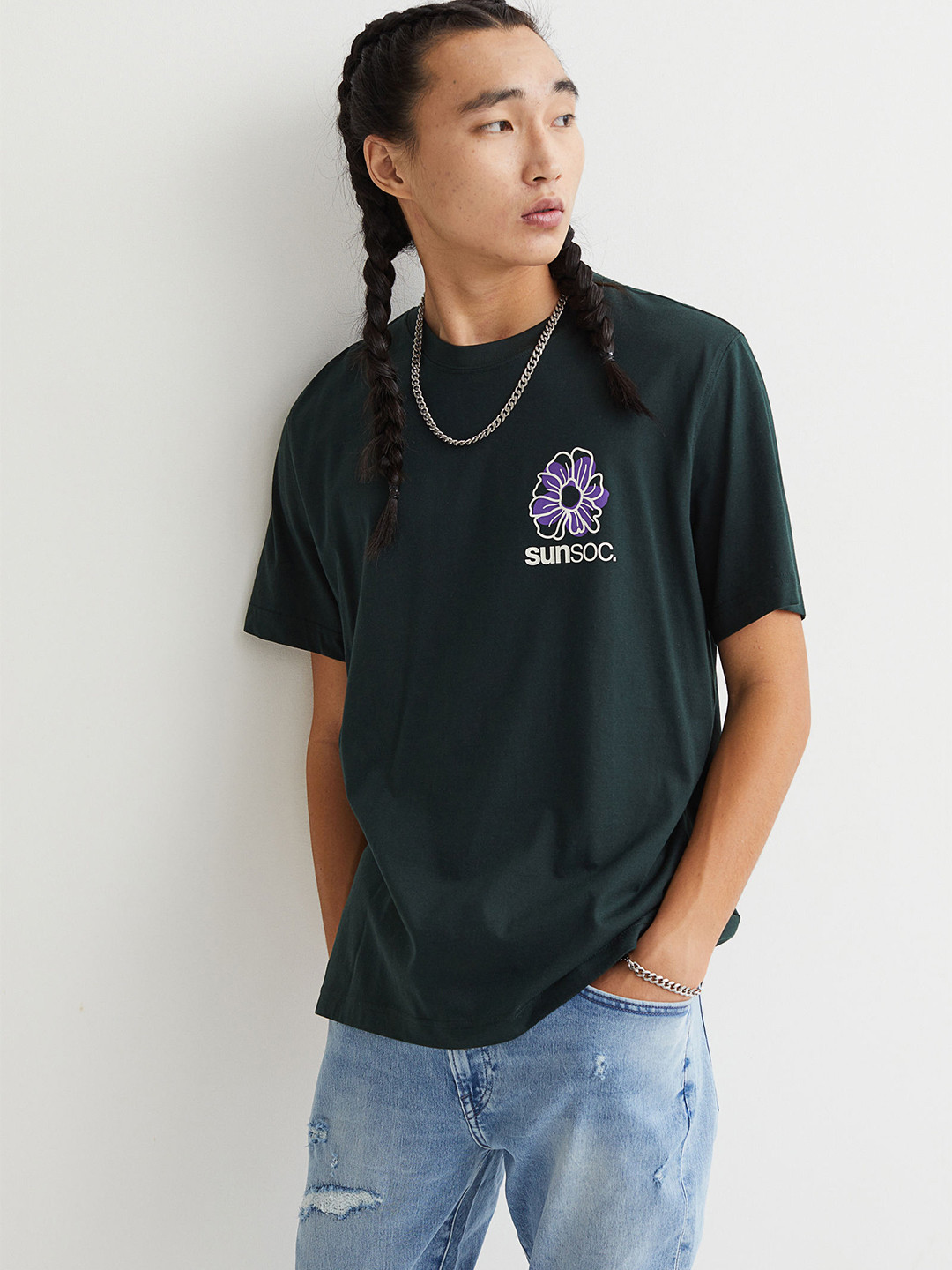 Buy H&M Men Green Printed T Shirt Tshirts for Men 15821954 Myntra