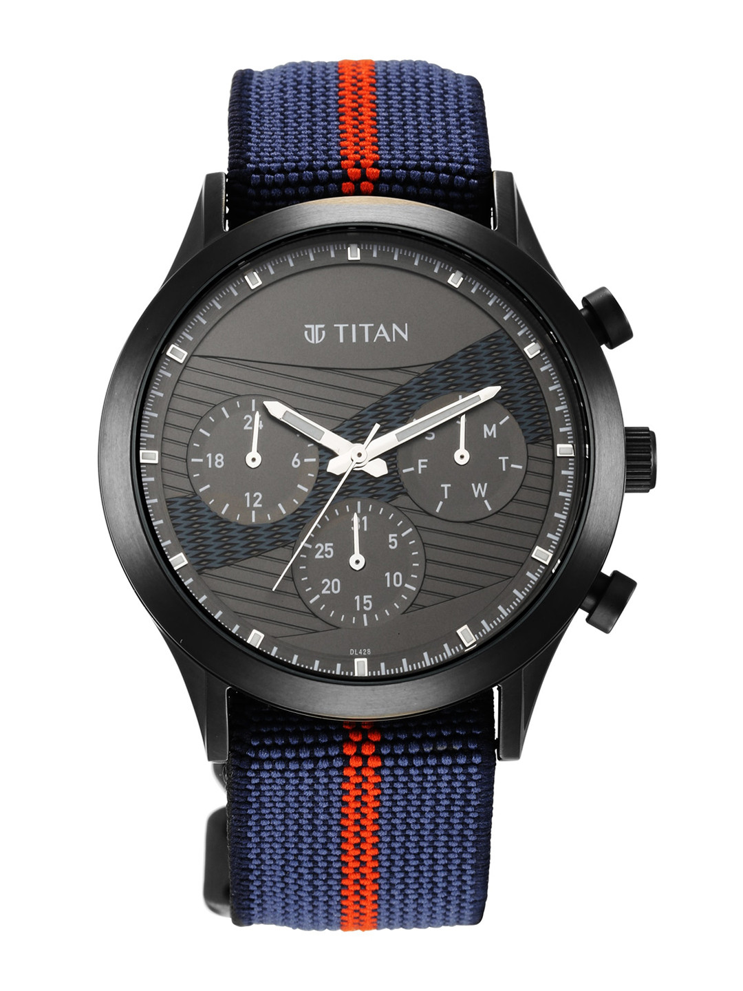 Buy Titan Men Multicoloured Dial & Blue Straps Analogue Watch 90129QP02