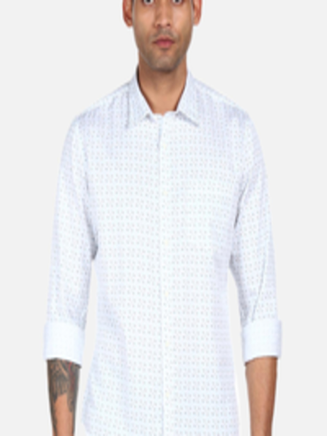 Buy AD By Arvind Men White Floral Opaque Printed Casual Shirt - Shirts ...