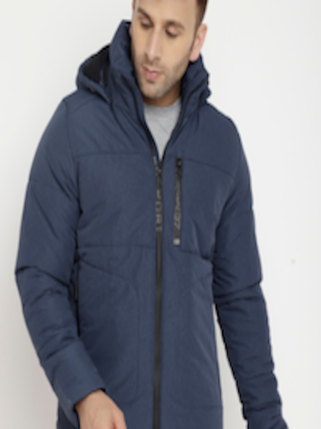 Buy LURE URBAN Men Blue Hooded Padded Jacket - Jackets for Men 15828120 ...