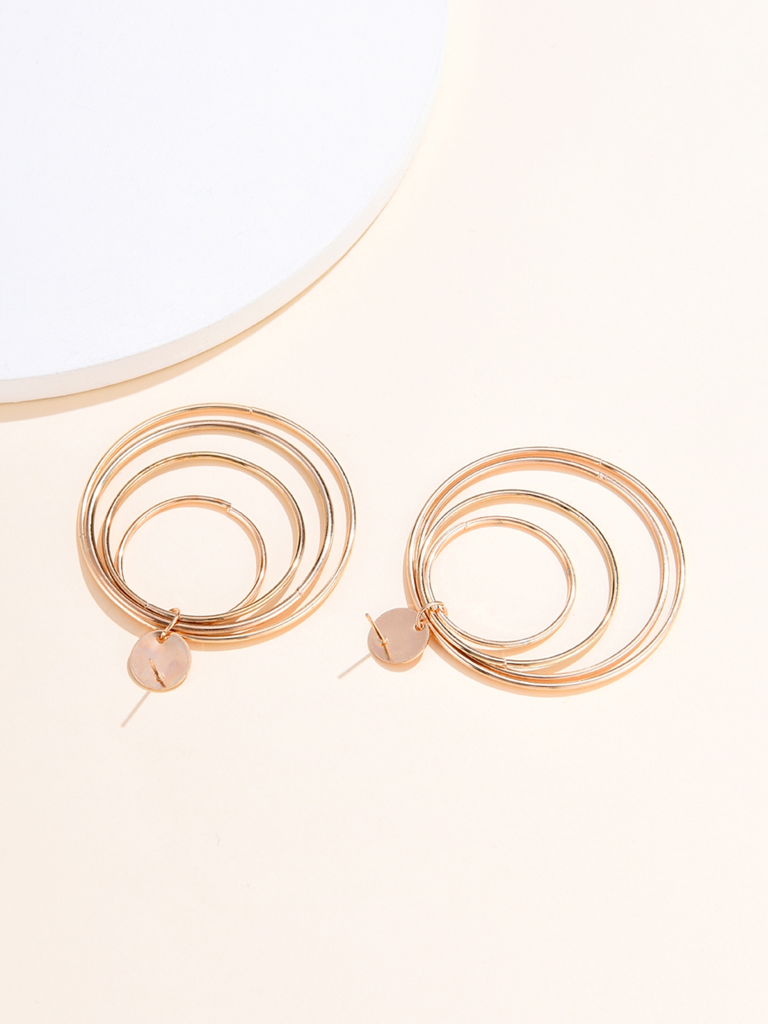 Buy Urbanic Gold Toned Geometric Drop Earrings Earrings For Women