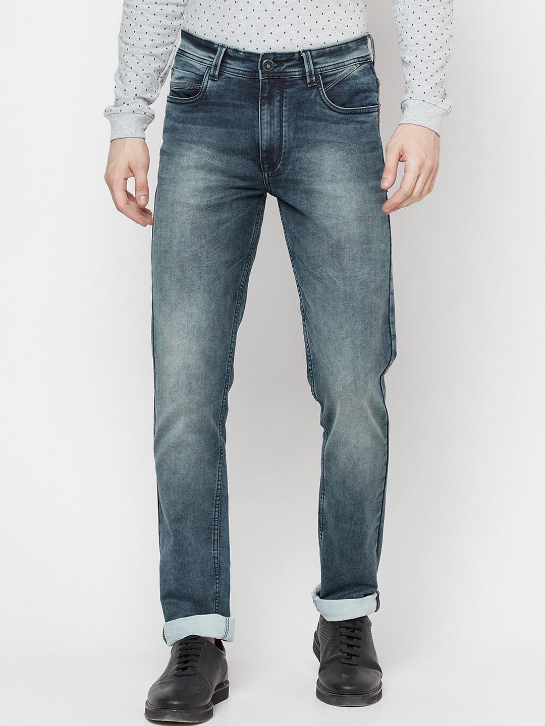 Buy Octave Men Navy Blue Light Fade Jeans - Jeans for Men 15836530 | Myntra