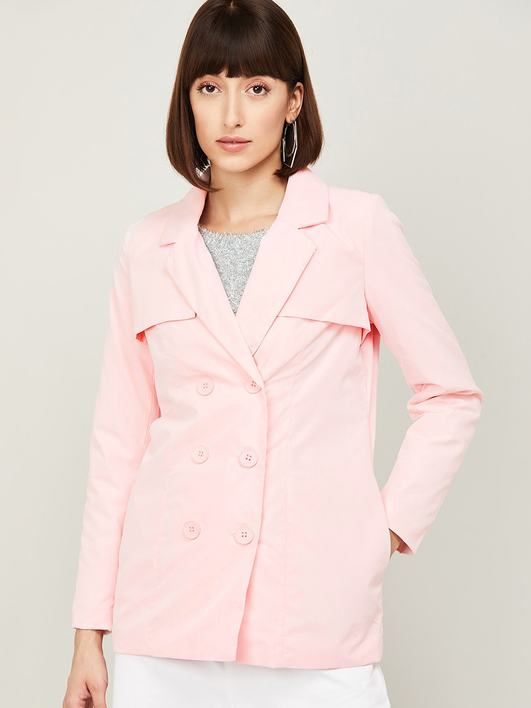 Buy Bossini Women Pink Tailored Jacket Jackets for Women 15836918