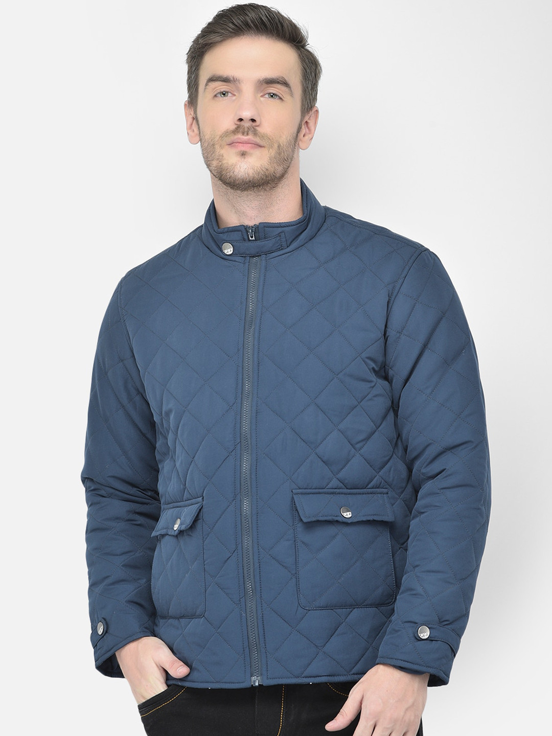 Buy Canary London Men Navy Blue Quilted Jacket Jackets for Men 15842530 Myntra