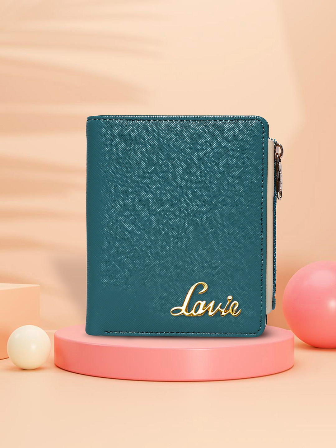Buy Lavie Chic Pro Women Sea Green Solid Small Bifold Wallet - Wallets ...