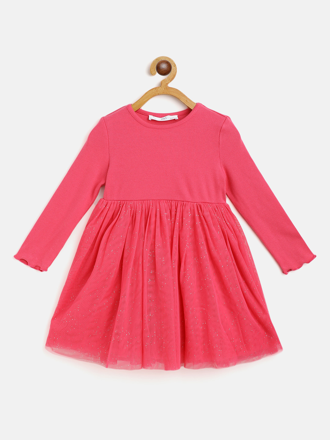 Robe Marks And Spencer Fille – Géométrique Rose – Viscose – Taille 12-13 Ans