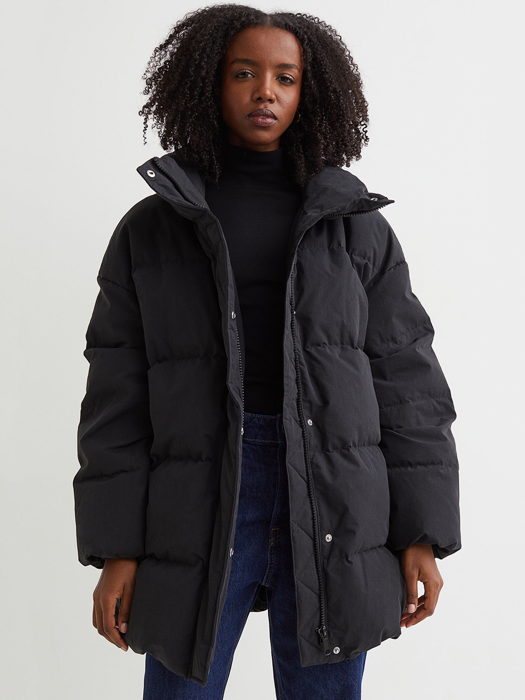 Buy H&M Women Black Down Jacket Jackets for Women 15846146 Myntra