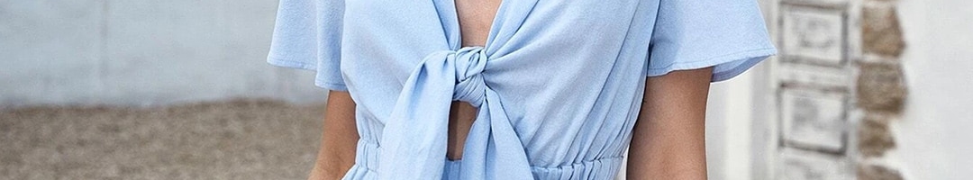 Buy URBANIC Blue Pure Cotton A Line Dress - Dresses for Women 15847196 ...
