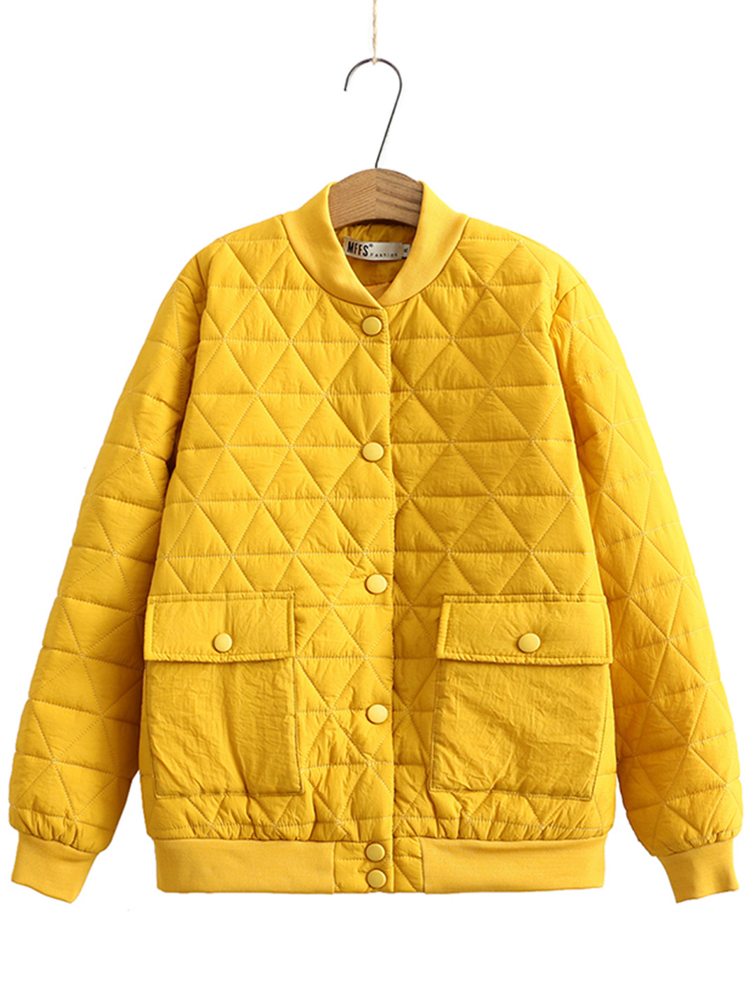 Buy URBANIC Women Mustard Yellow Quilted Jacket Jackets for Women