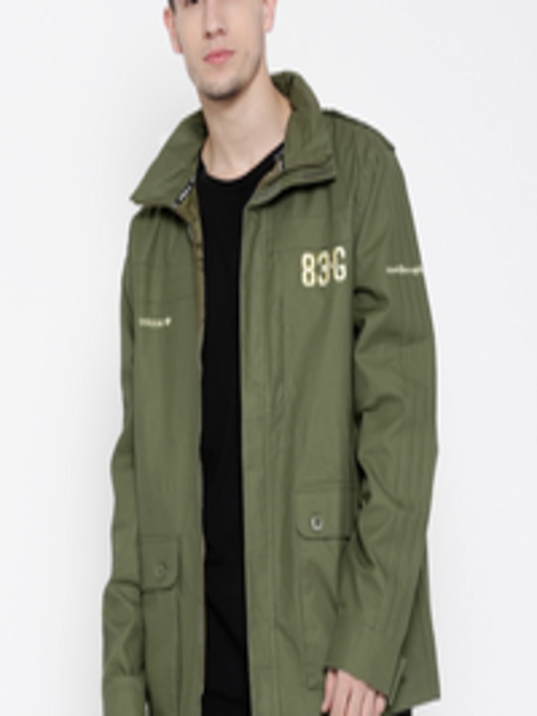 Buy ADIDAS Originals Olive Green Field Hooded Jacket - Jackets for Men