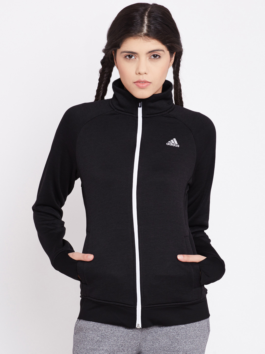 Buy ADIDAS Black Track Jacket Jackets for Women 1585403 Myntra