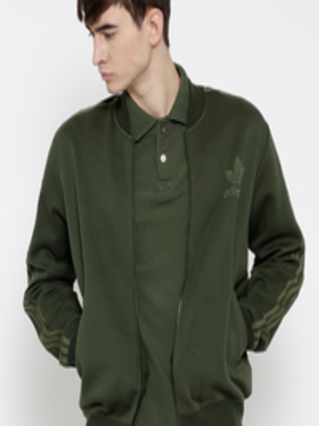 Buy ADIDAS Originals Olive Green ADC Fashion TT Sporty Jacket - Jackets