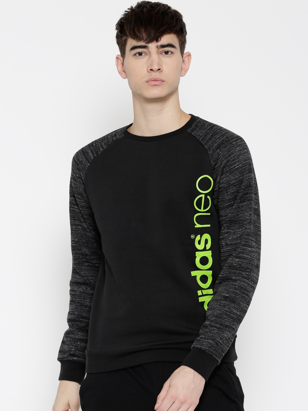 Buy ADIDAS NEO Black CE CR Printed Sweatshirt - Sweatshirts for Men