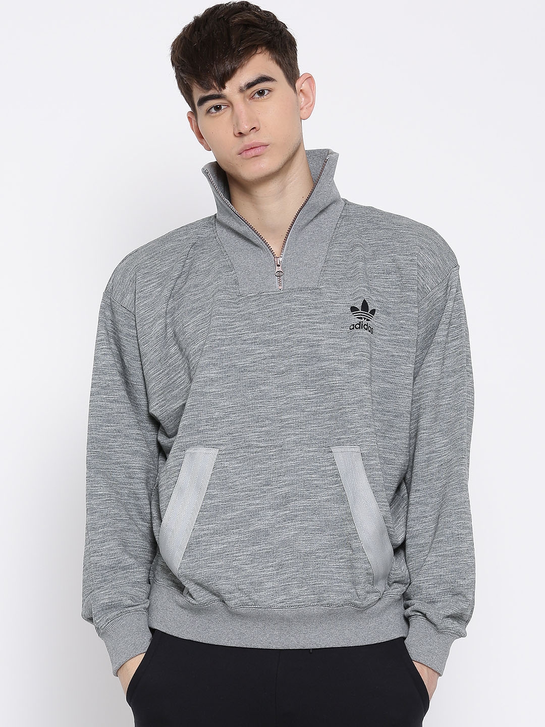 Buy ADIDAS Originals Grey Melange Noize R Sweatshirt - Sweatshirts for