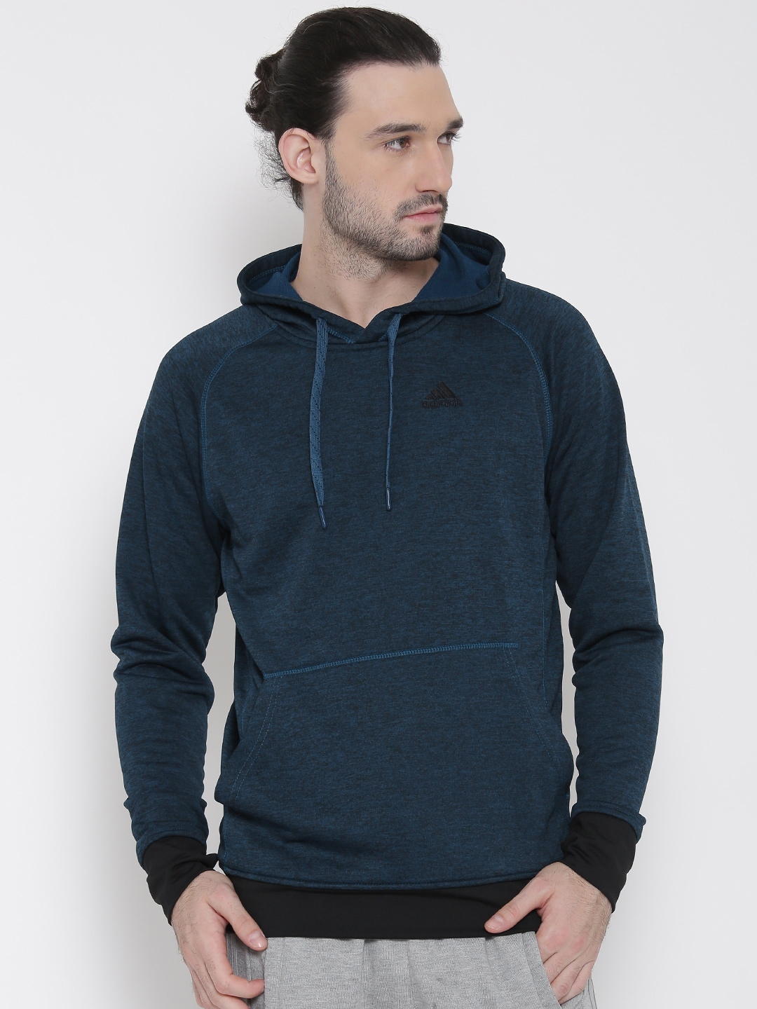 Buy ADIDAS Teal Blue WNTOFF Hooded Training Sweatshirt - Sweatshirts ...