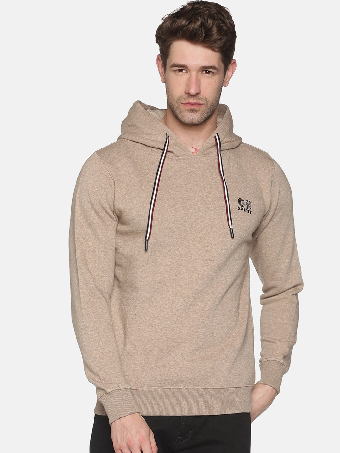 Buy SHOWOFF Men Beige Hooded Sweatshirt Sweatshirts for Men 15855452 — free download