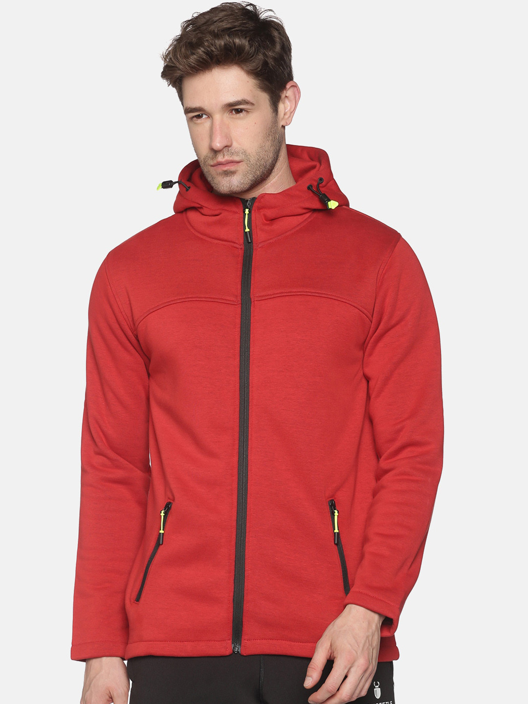 Buy SHOWOFF Men Red Hooded Sweatshirt Sweatshirts for Men 15855498