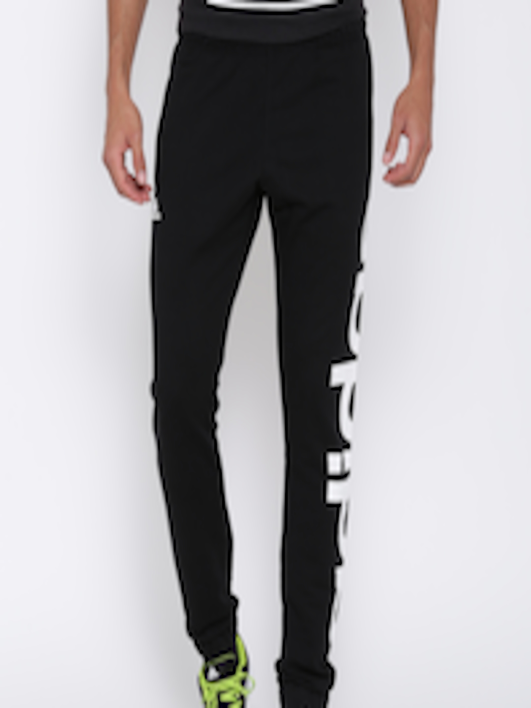 Buy ADIDAS Black ESS LIN Tap FT Printed Track Pants - Track Pants for ...