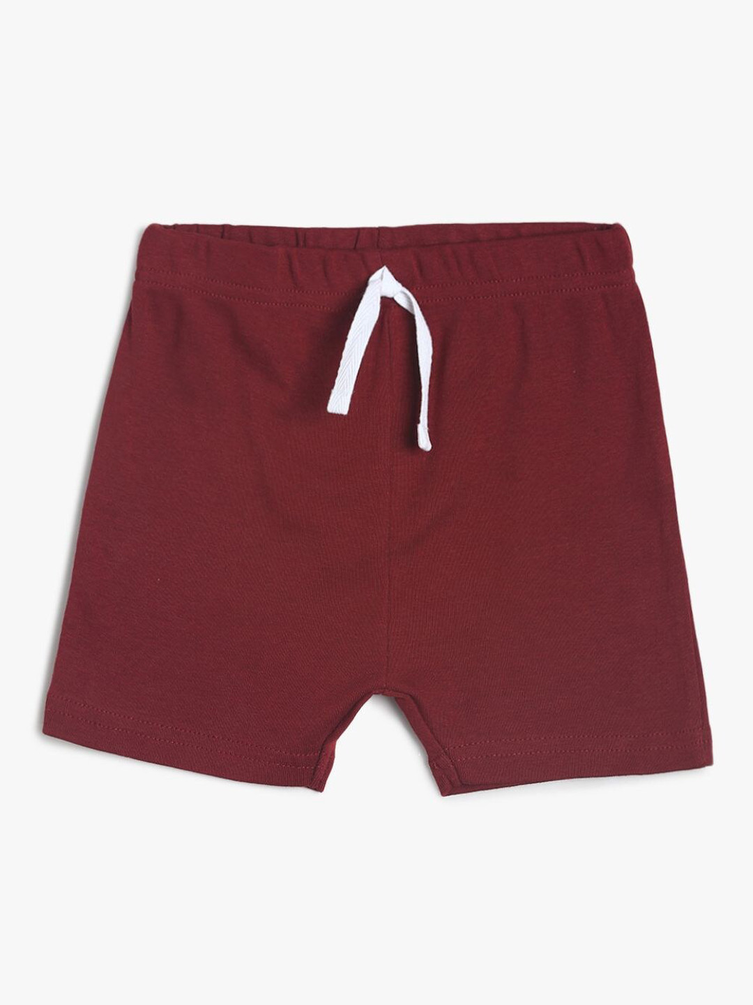 Buy MINI KLUB Boys Maroon Solid Pure Cotton Regular Shorts Shorts for