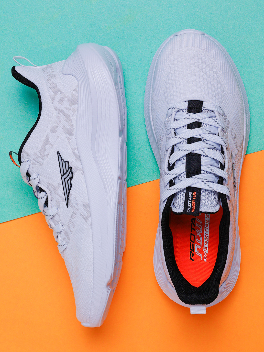 Buy Red Tape Men White Woven Design Walking Shoes Sports Shoes for