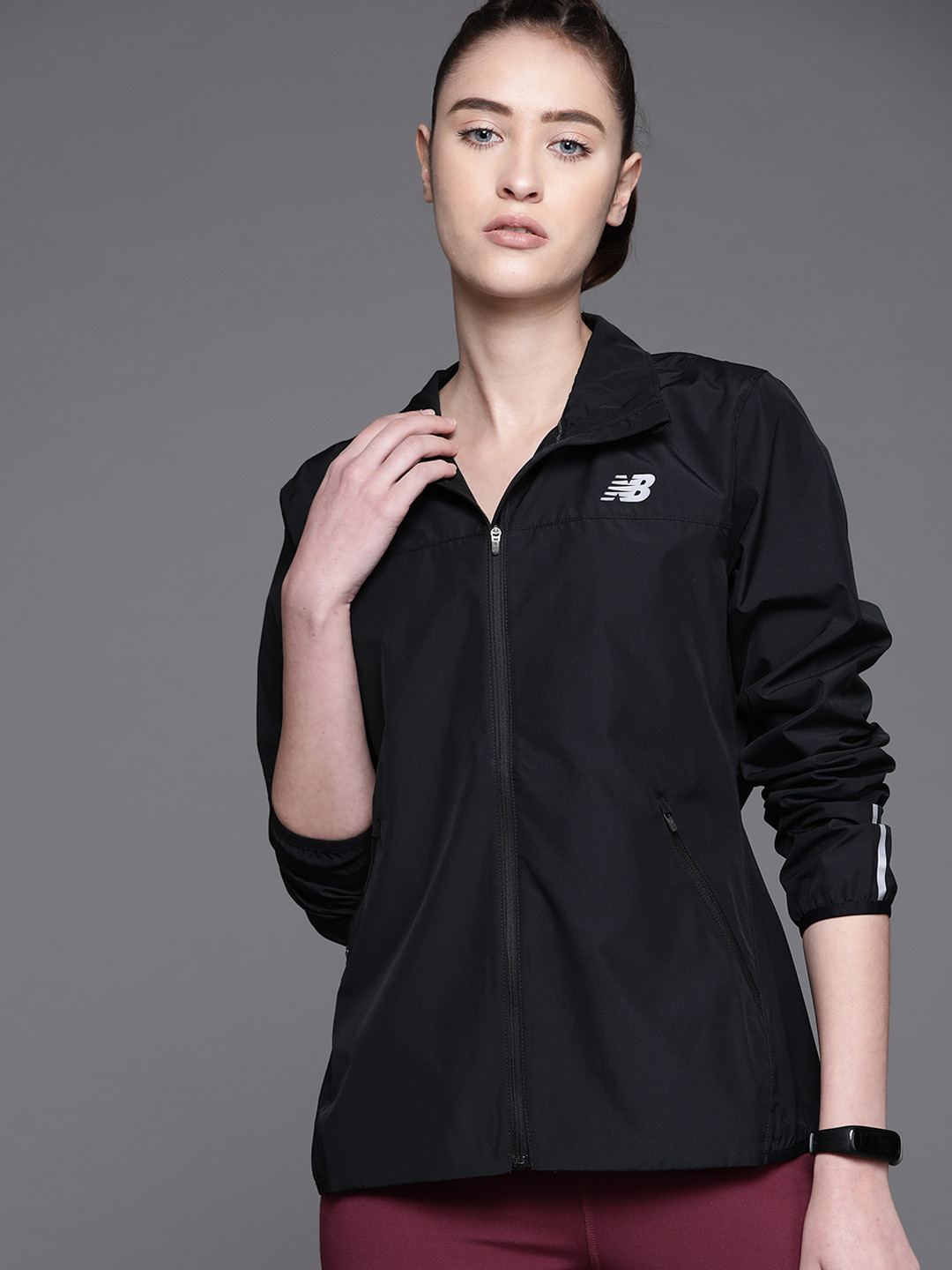 Buy New Balance Women Black Sporty Jacket Jackets for Women 15869514 Myntra