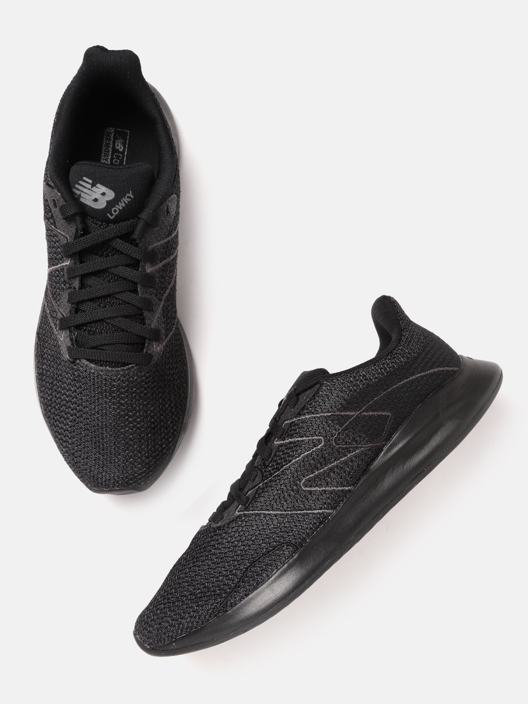 mens black leather new balance shoes