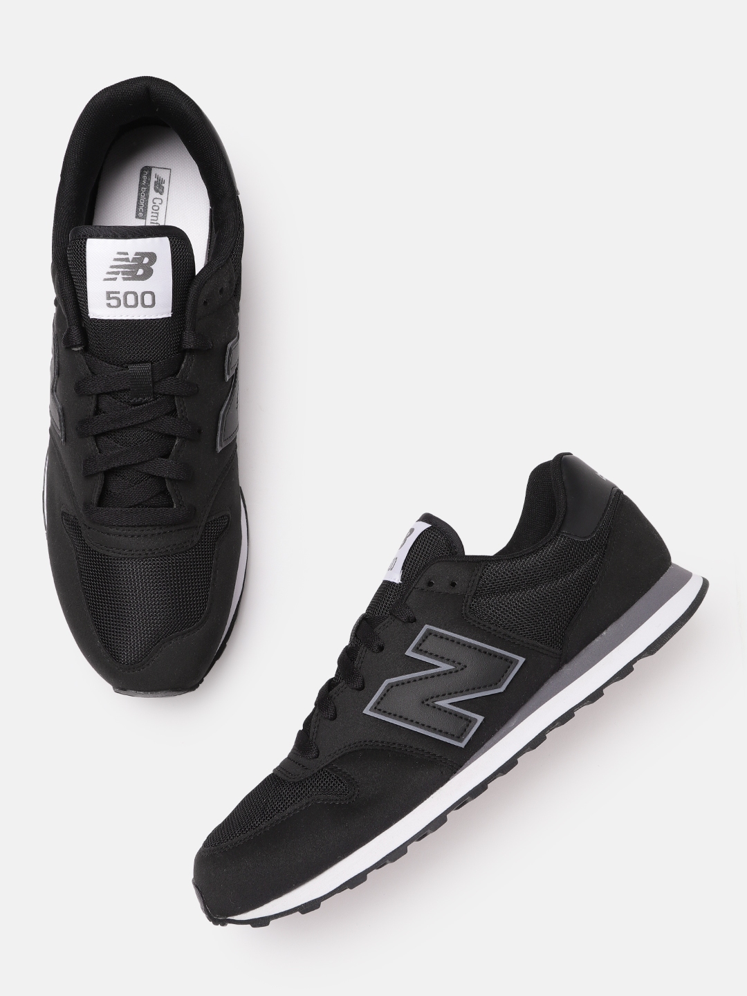Buy New Balance Men Black Woven Design Sneakers - Casual Shoes for Men ...