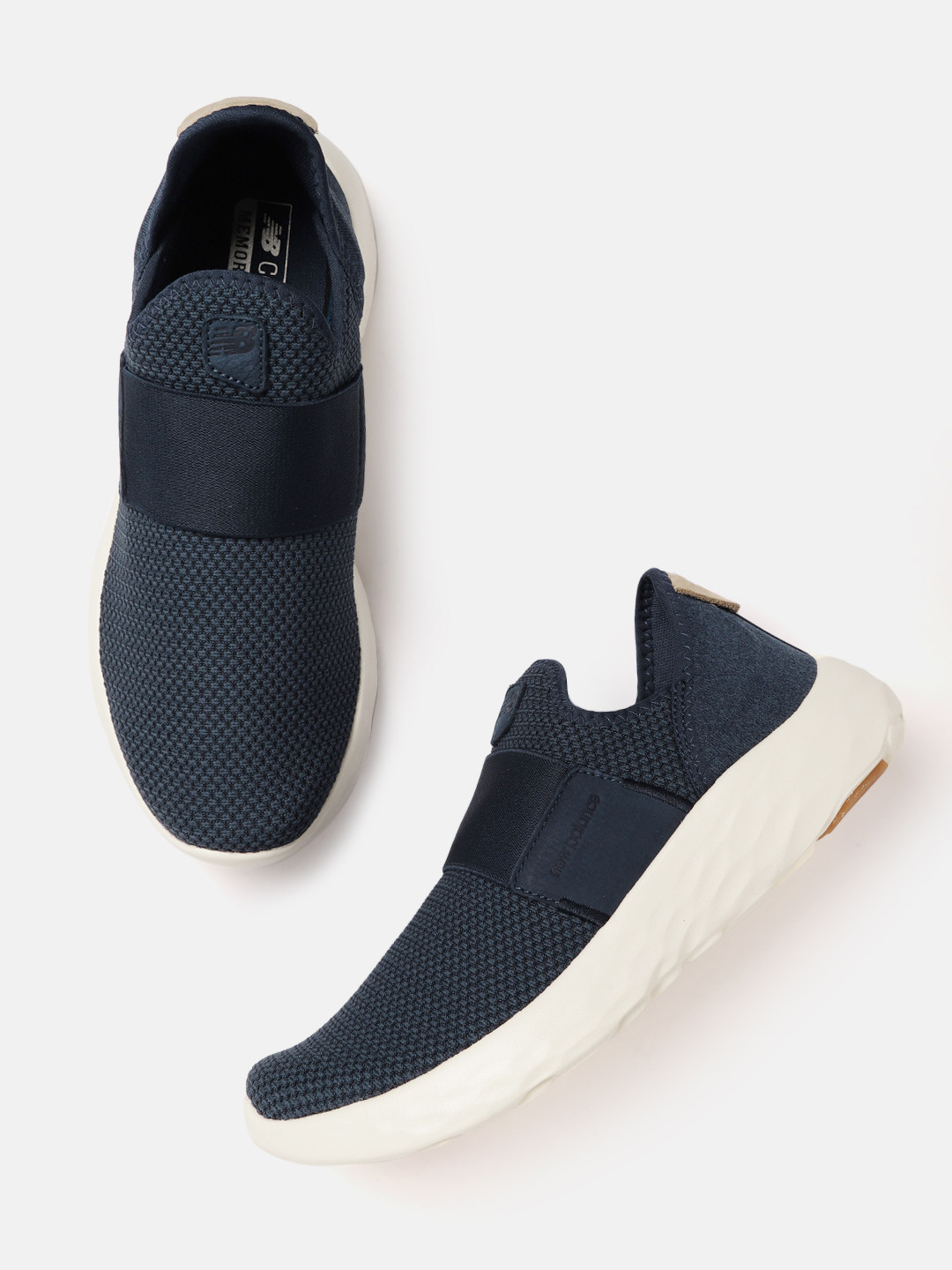 Buy New Balance Men Navy Blue Woven Design Running Shoes Sports Shoes