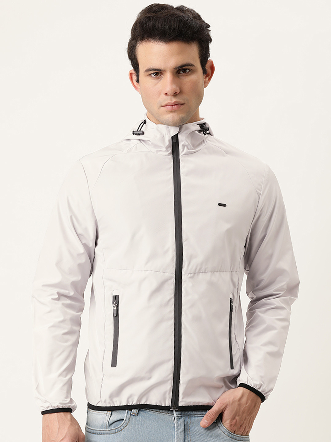 Buy Peter England Men Grey Solid Padded Jacket Jackets for Men