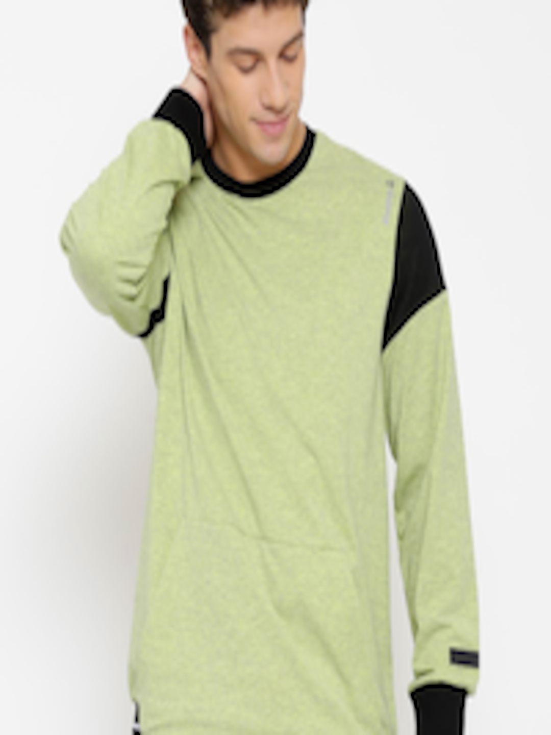 Buy Reebok Green WRCTCHD CRW Slim Training Sweatshirt - Sweatshirts for ...