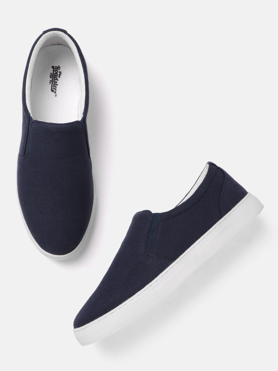 navy blue slip on sneakers womens