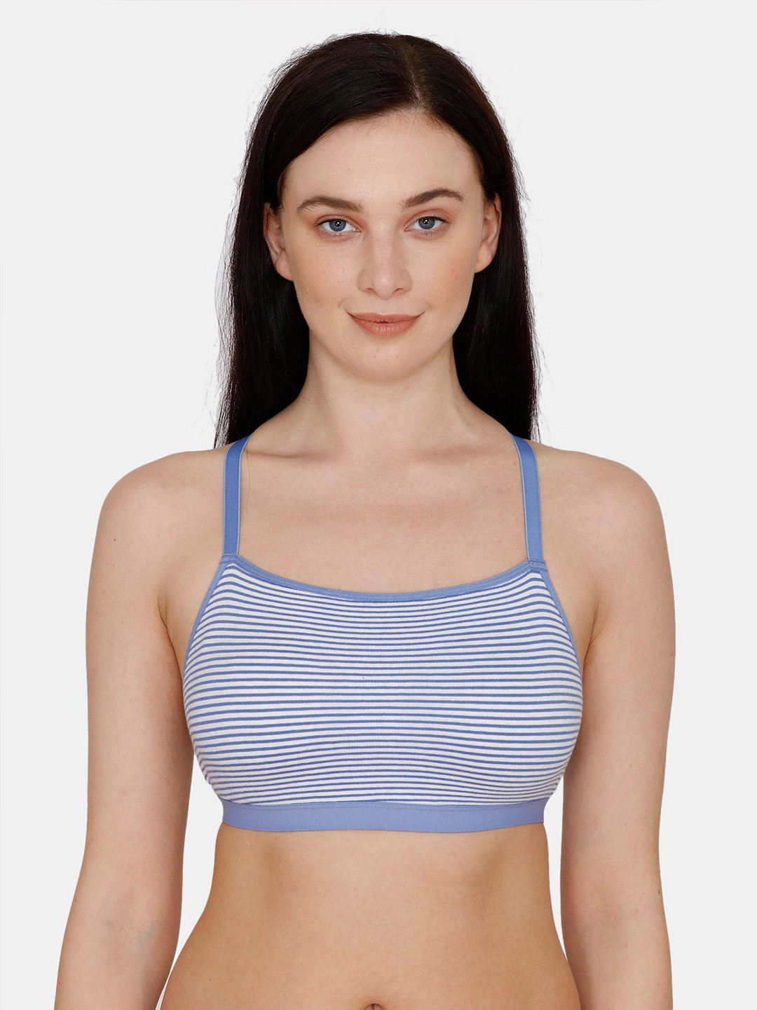 Buy Zivame Blue & White Striped Camisole Bra Bra for Women 15878118