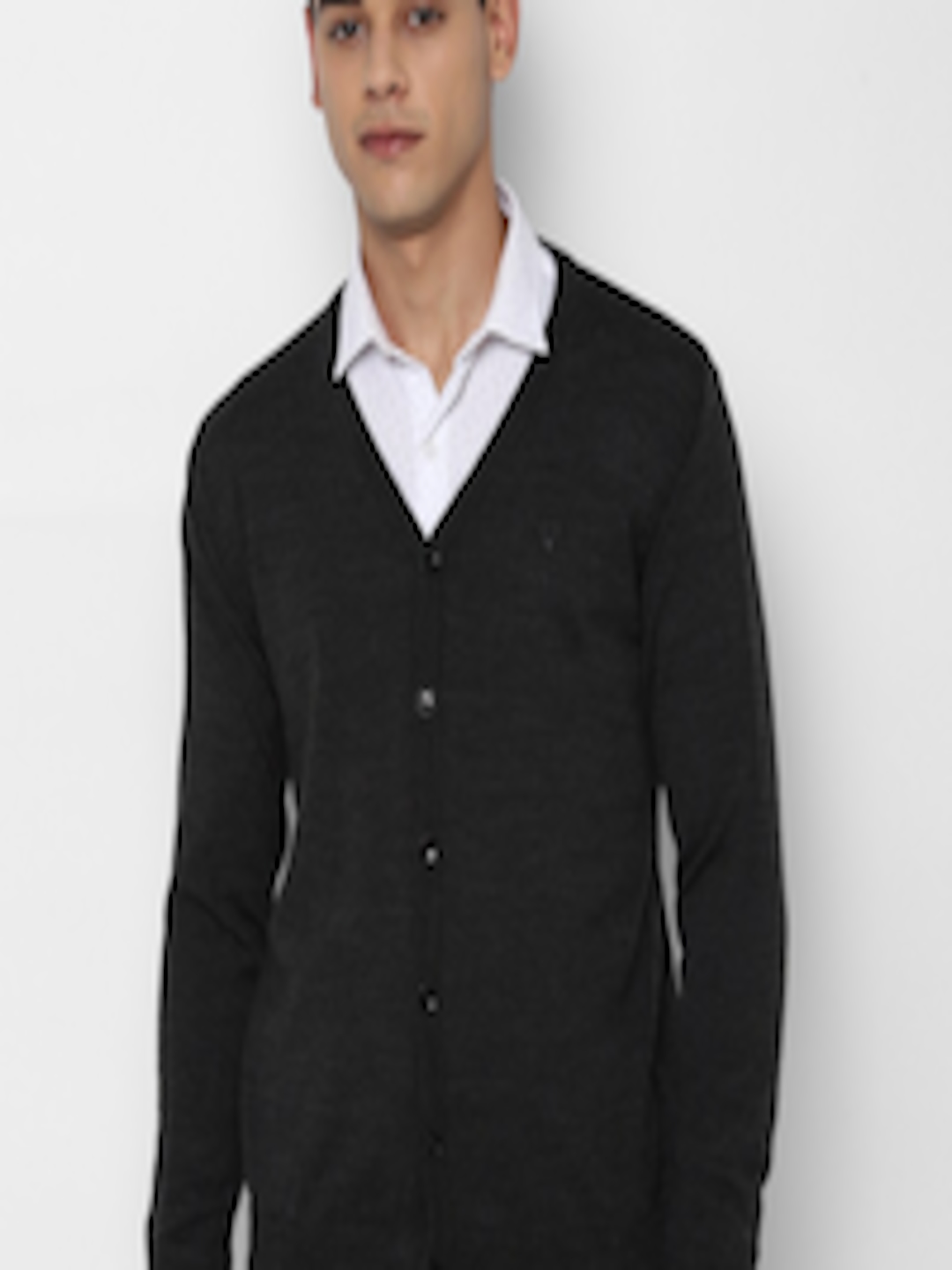 Buy Allen Solly Men Black Cardigan - Sweaters for Men 15879080 | Myntra