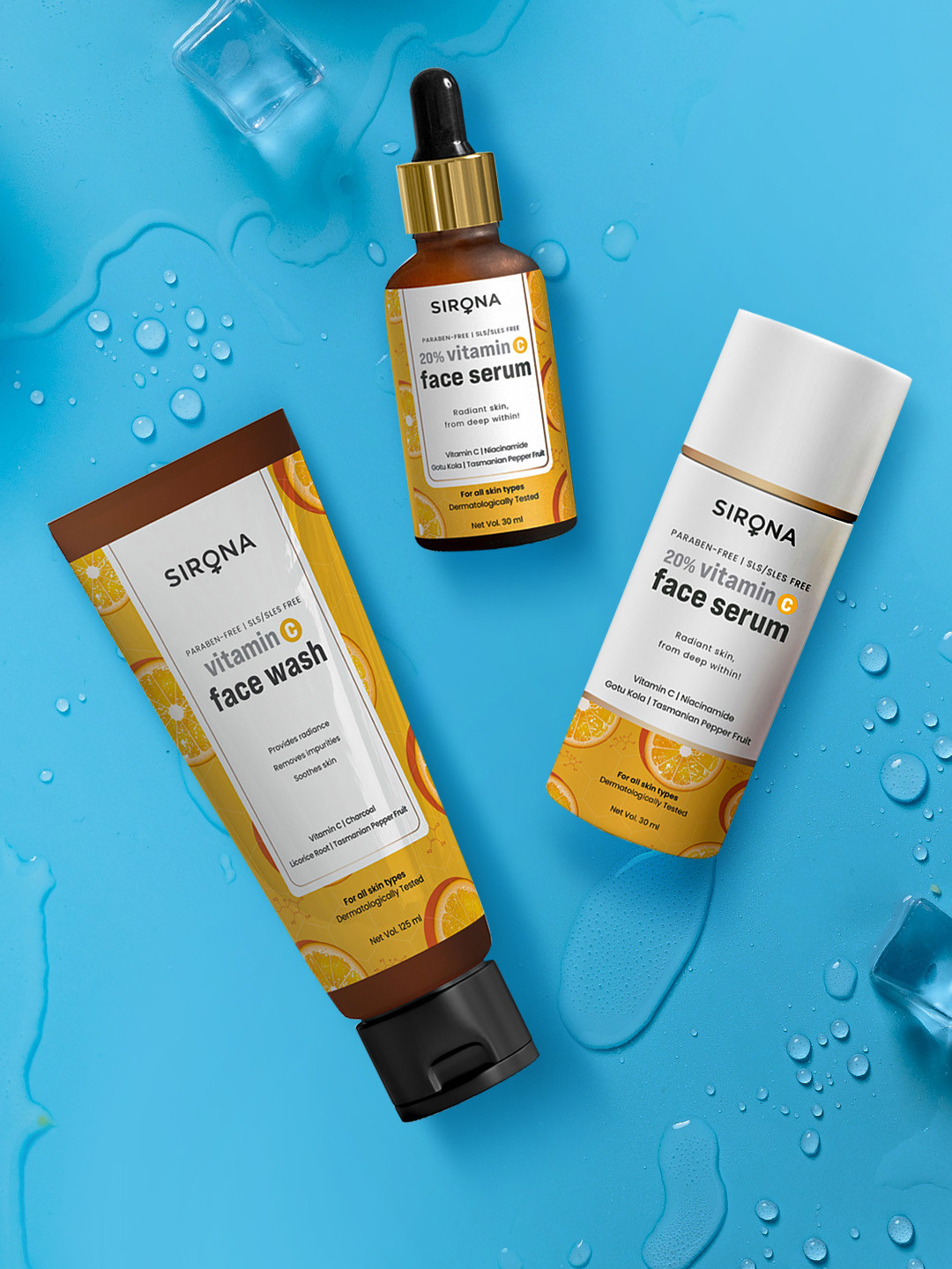 Buy Sirona Set Of 2 Vitamin C Face Serum & Vitamin C Face Wash Skin