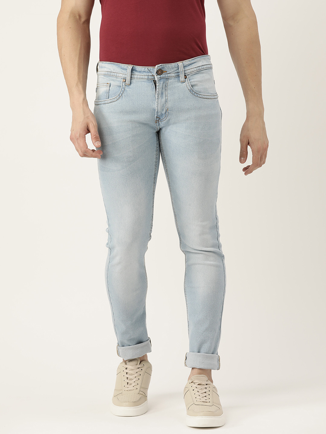 Buy PETER ENGLAND UNIVERSITY Men Blue Skinny Fit Stretchable Jeans