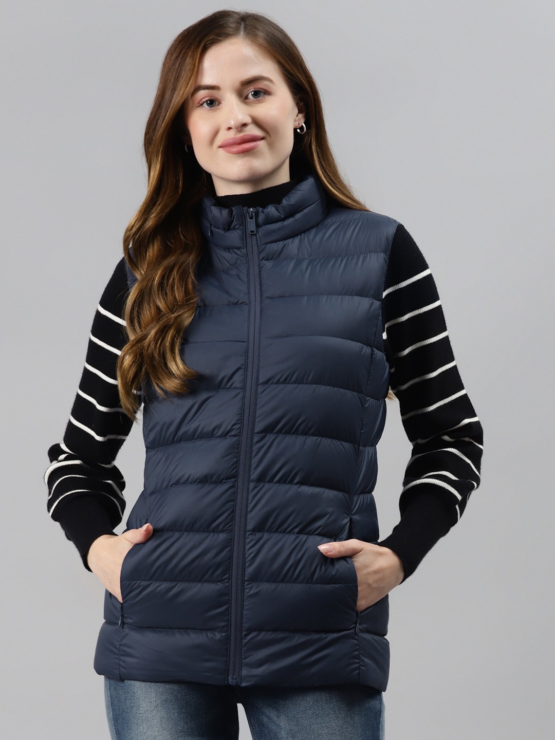 Buy Marks & Spencer Women Navy Blue Puffer Jacket Jackets for Women 15882742 Myntra