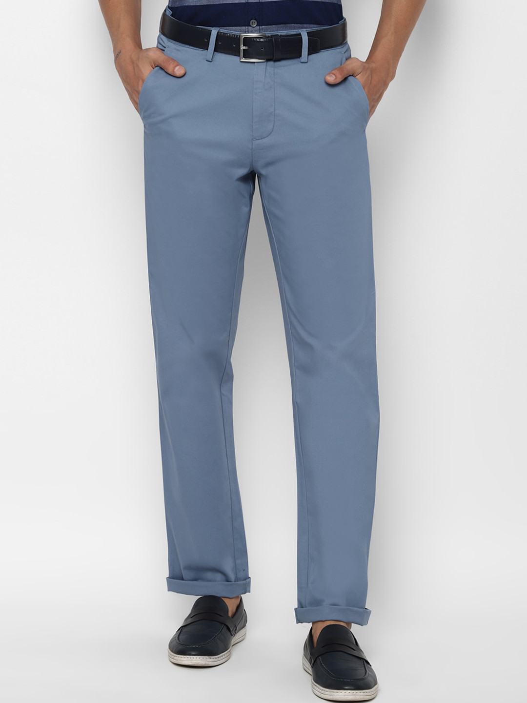 Buy Allen Solly Men Blue Trousers - Trousers for Men 15883350 | Myntra