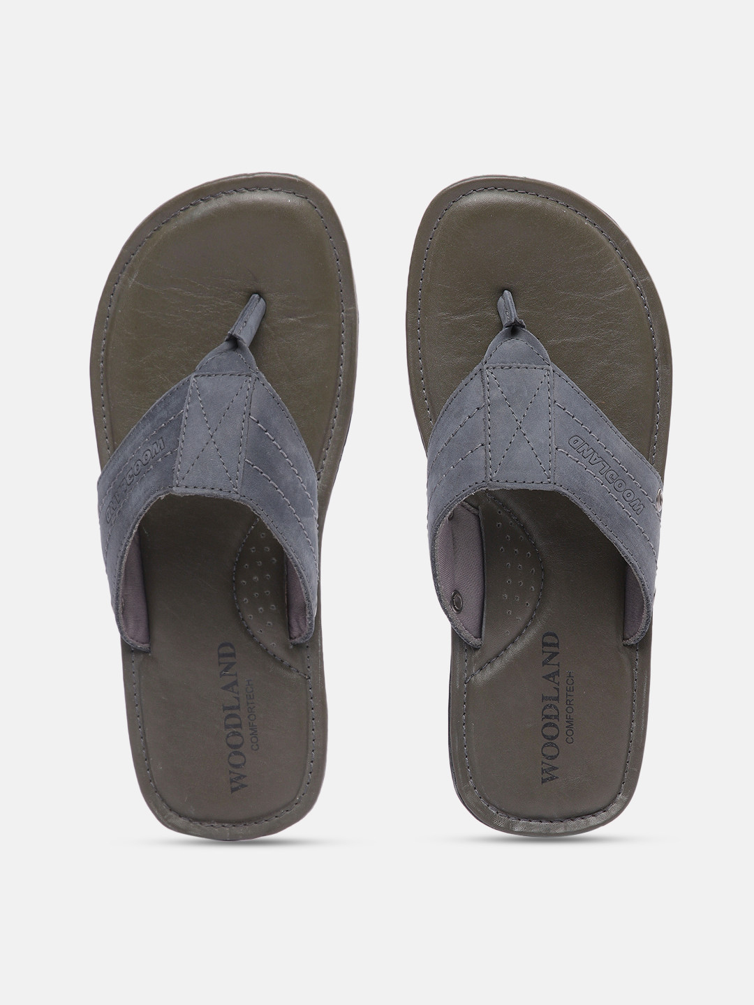 Buy Woodland Men Navy Blue Leather Comfort Sandals Sandals for Men