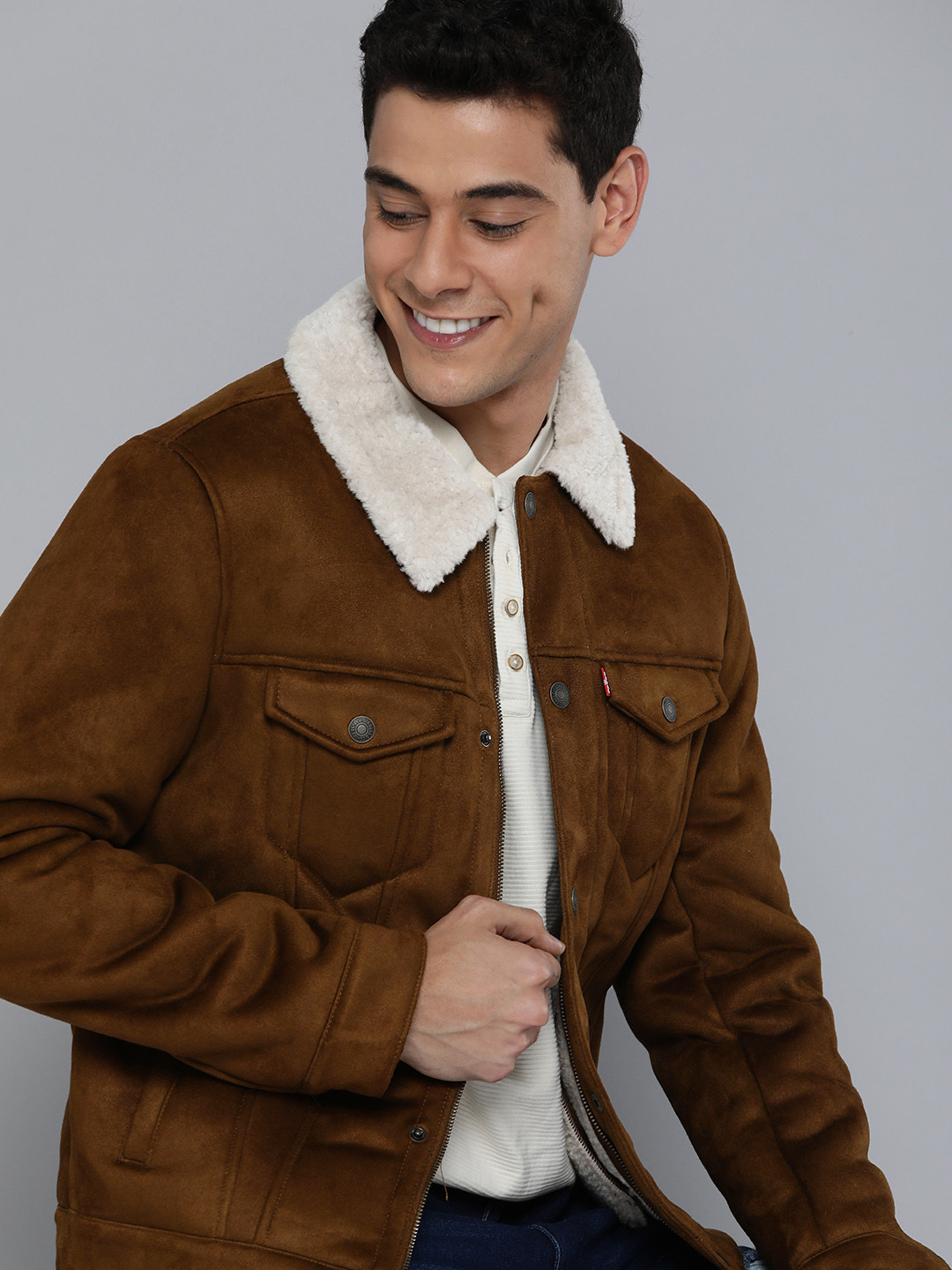 Buy Levis Men Brown Tailored Jacket Jackets for Men 15886294 Myntra