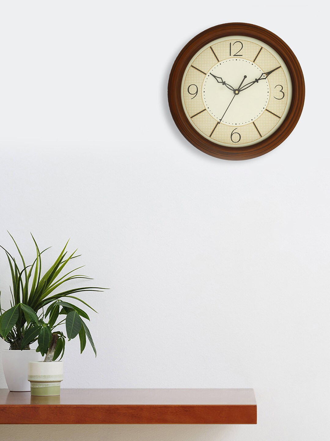 Buy ECraftIndia Brown & Yellow Traditional Wall Clock Clocks for