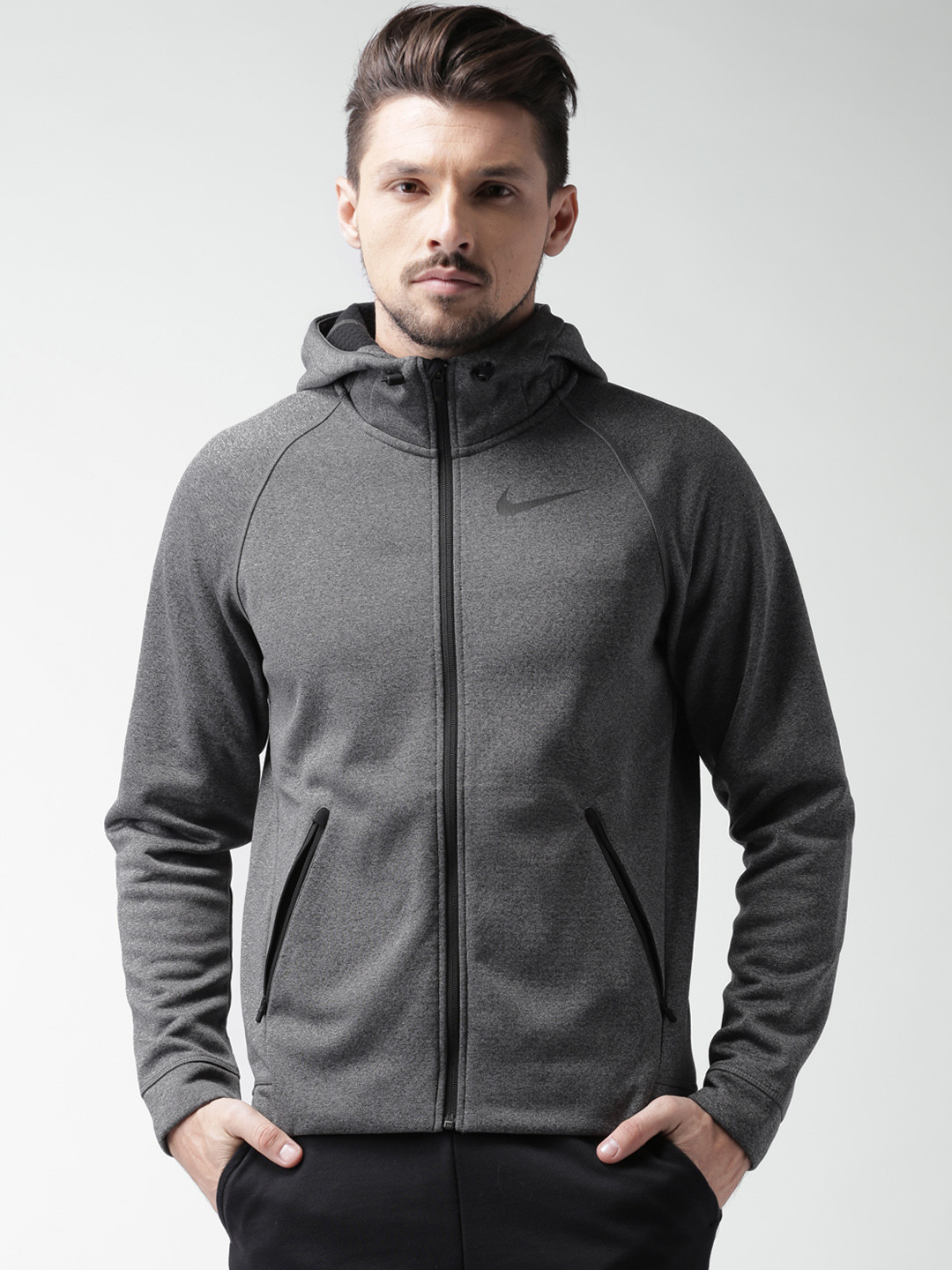 Buy Nike Charcoal Grey Therma SPHR Hooded Sweatshirt Sweatshirts for