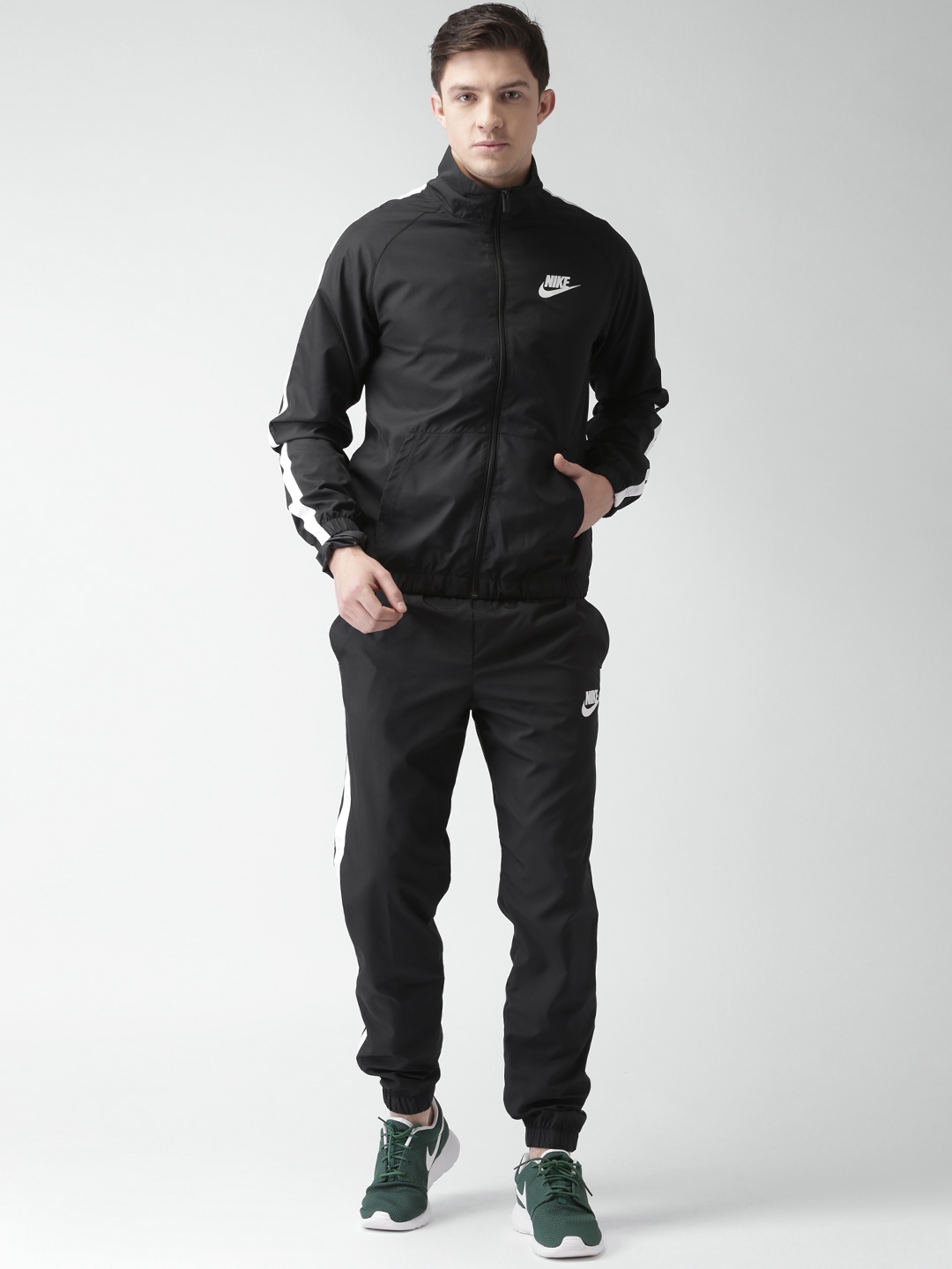 nike black tracksuit men