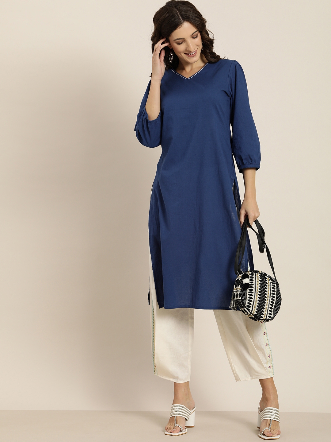 kurta with puff sleeves