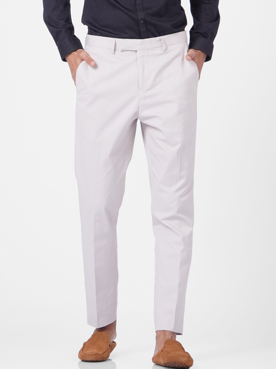 Buy Jack & Jones Men Grey Trousers - Trousers for Men 15905002 | Myntra